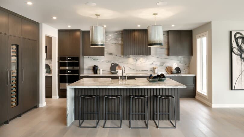 Kitchen in Palermo at Rockland Park by Brookfield Residential in Calgary, AB