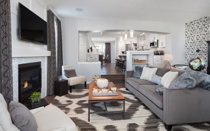The Octave at Livingston Living Room | Calgary, Alberta | Brookfield Residential