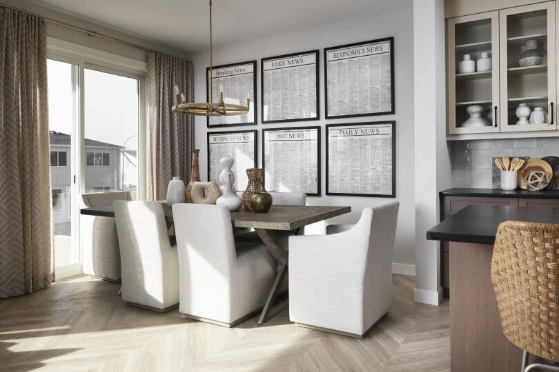 Dining area of Purcell at The Orchards by Brookfield Residential in Edmonton AB