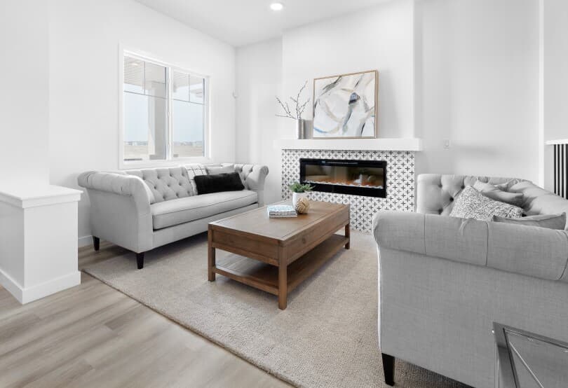 Living area of Kerry at Paisley by Brookfield Residential in Edmonton AB