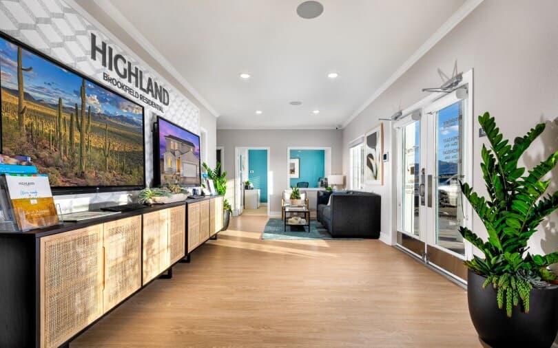 Interior view of the Highland sales office by Brookfield Residential at Alamar in Avondale AZ