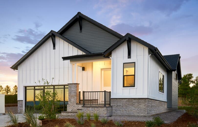 Black and white home by Brookfield Residential in the Denver, CO area