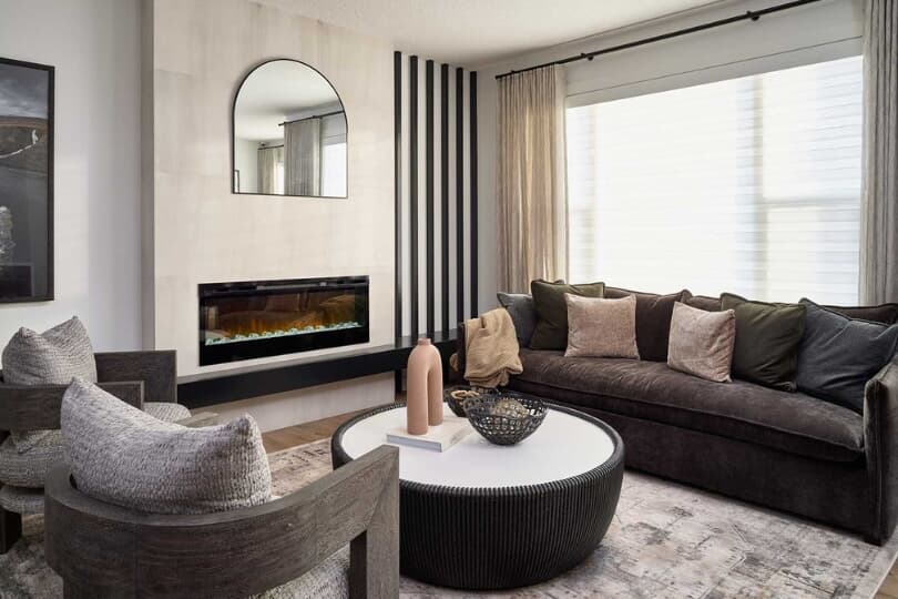 Great Room Interior in Robson 24 of Front Garage Collection at Chappelle Gardens in Edmonton AB