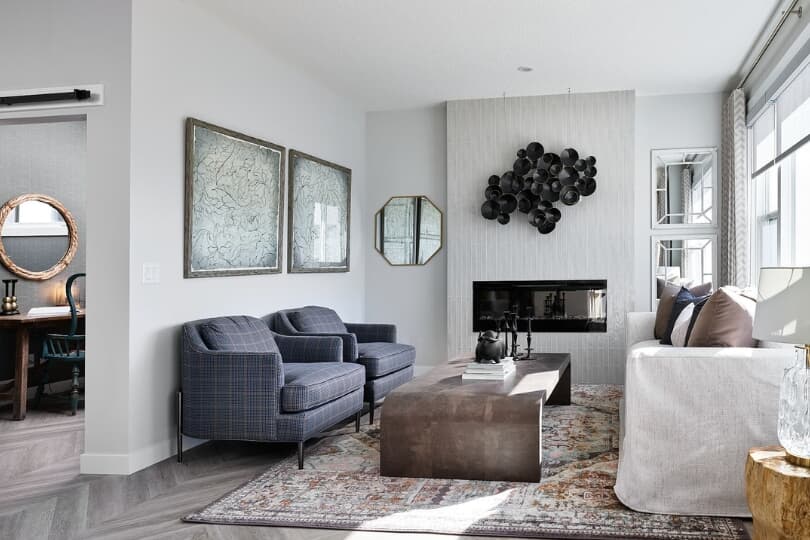 Great Room Interior of Purcell 24 of Front Garage Conventional Collection at Parkland in Edmonton AB
