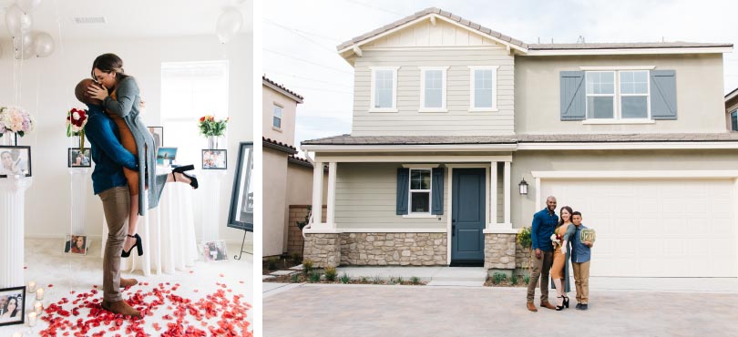 Engagement Family with New Home | Poppy at New Haven in Ontario Ranch, CA | Brookfield Residential