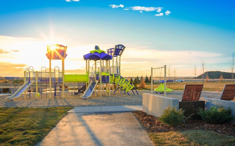 Playground at Chinook Gate in Airdrie AB