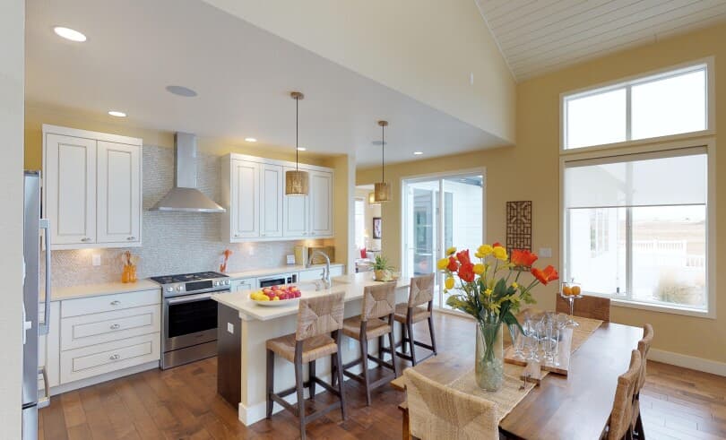 Yellow kitchen in Freestyle 6 at Brighton Crossings by Brookfield Residential in Brighton CO
