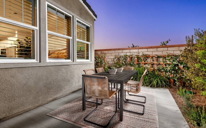 Dwell Plan 2 patio at New Haven in Ontario CA