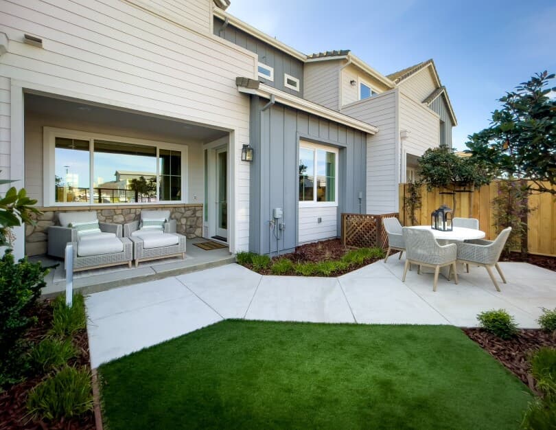 Residence 2 Patio at Copperleaf at RiverSound in Napa CA