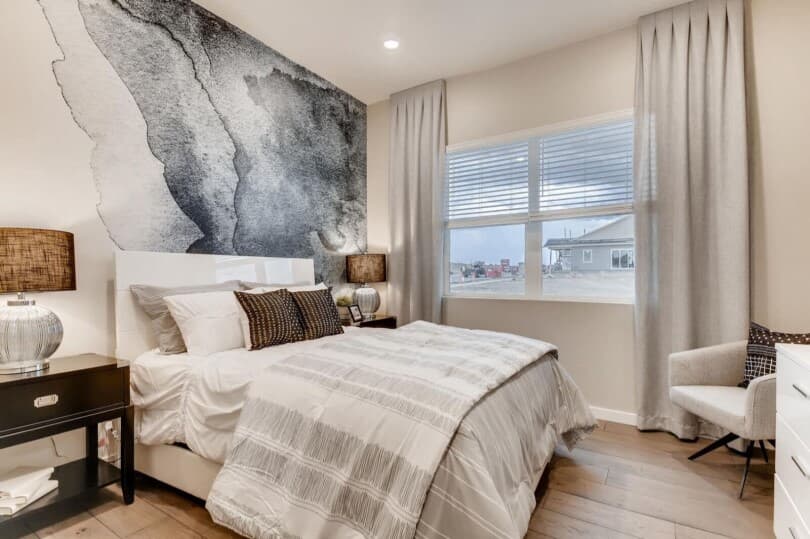 Guest Bedroom in Villa 1 at Barefoot Lakes by Brookfield Residential in Denver CO