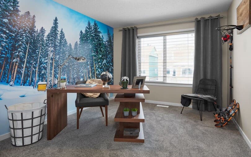 Home office in Alma at Edgemont by Brookfield Residential in Edmonton