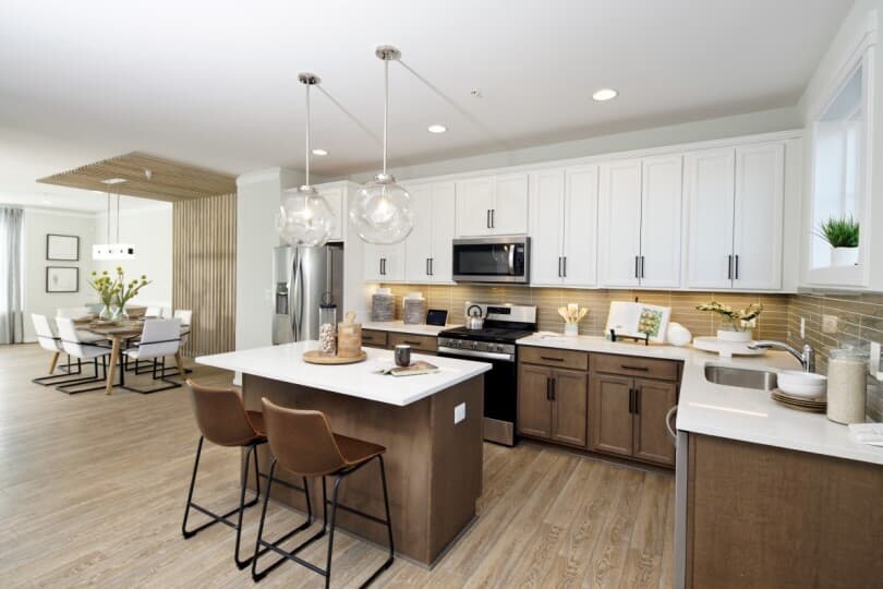 Kitchen in the Glendale plan at Dowden's Station by Brookfield Residential in Clarksburg MD