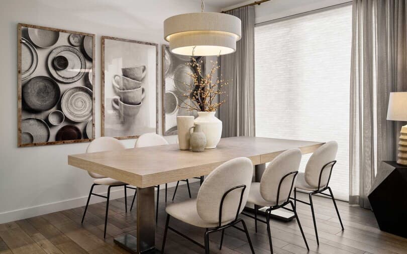 Purcell 24 Dining Area in the Front Garage Single Side Yard Collection at Rockland Park in Calgary