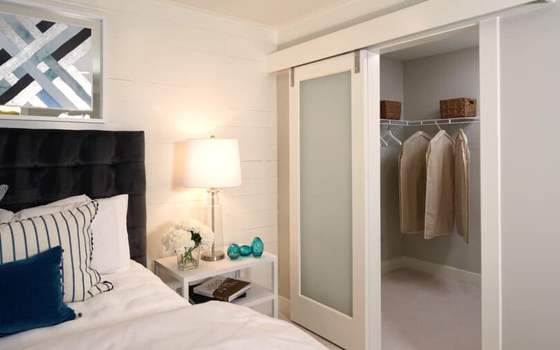 Closet in the Aurora townhomes at Bradfords Landing by Brookfield Residential in Silver Spring MD