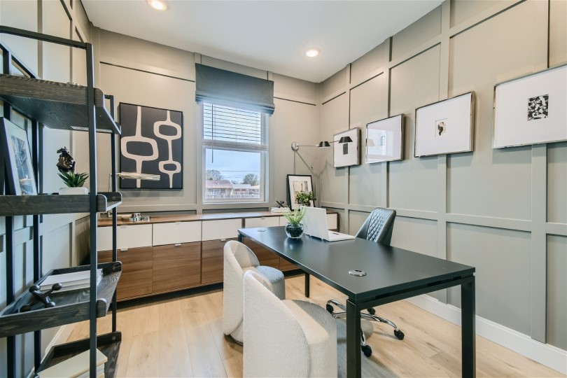 Home office at Horizon Four at Midtown by Brookfield Residential in Denver CO