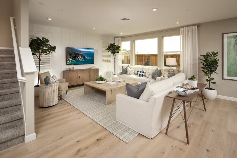 Residence 7 living area at Chandler in Brentwood by Brookfield Residential NorCal