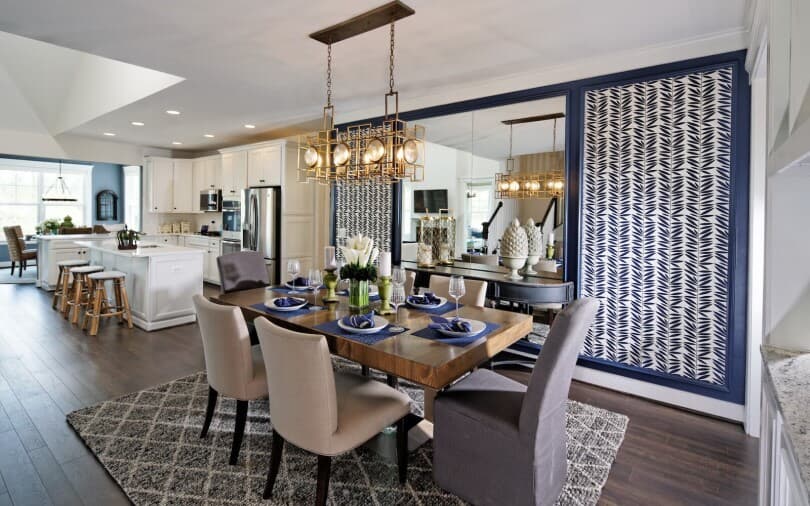 Dining room in the Cresswell at Two Rivers by Brookfield Residential in Odenton, MD