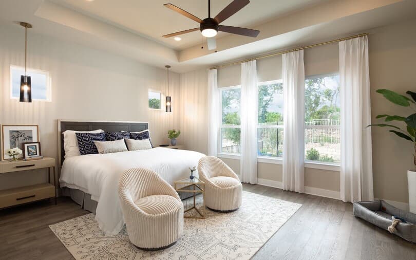 Bedroom in the Villas Collection at Kissing Tree by Brookfield Residential in San Marcos TX