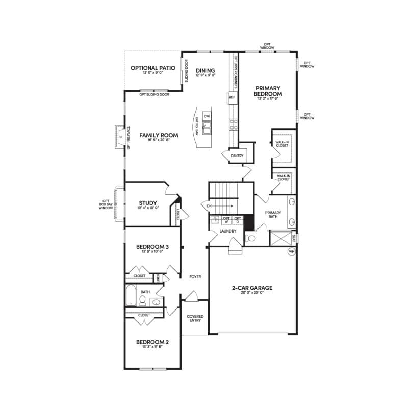 Rembrandt Floor Plan at Hiatt Pointe at Snowden Bridge in Stephenson VA