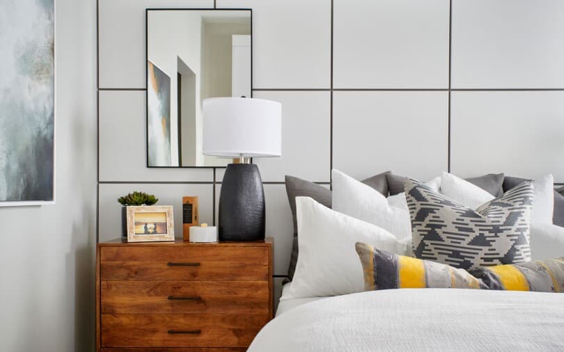 Bedroom details in Residence 2 at Hyde Park at BLVD by Brookfield Residential in Dublin CA