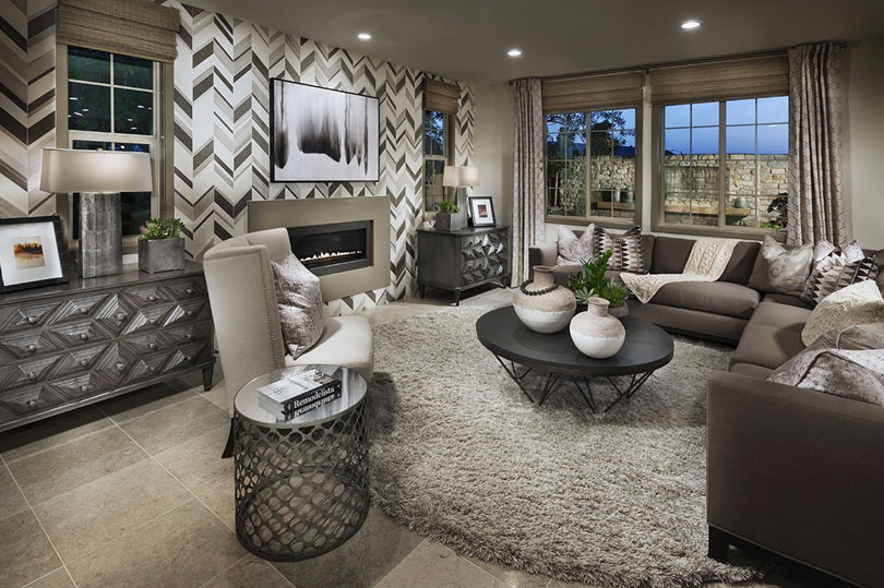 A designer decorated living room