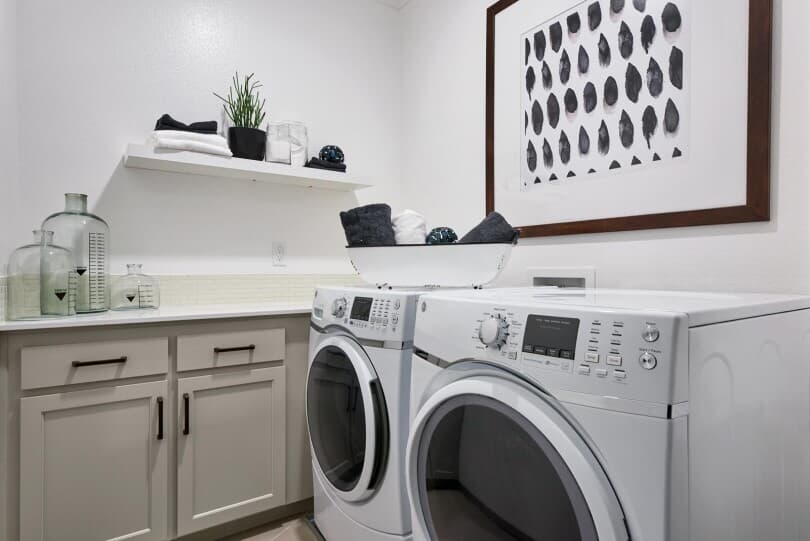 Laundry room in Fillmore Residence 3 at Boulevard by Brookfield Residential in Dublin CA