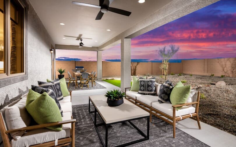 Dakota outdoor room at Highland Sage by Brookfield Residential in Avondale AZ