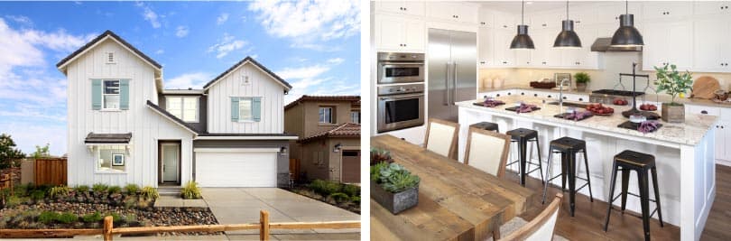 Exterior at Citrus and Kitchen at Laurel at Boulevard in Dublin, CA | Brookfield Residential