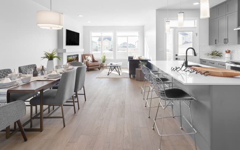 Open concept living in Cairn at The Orchards by Brookfield Residential in Edmonton AB