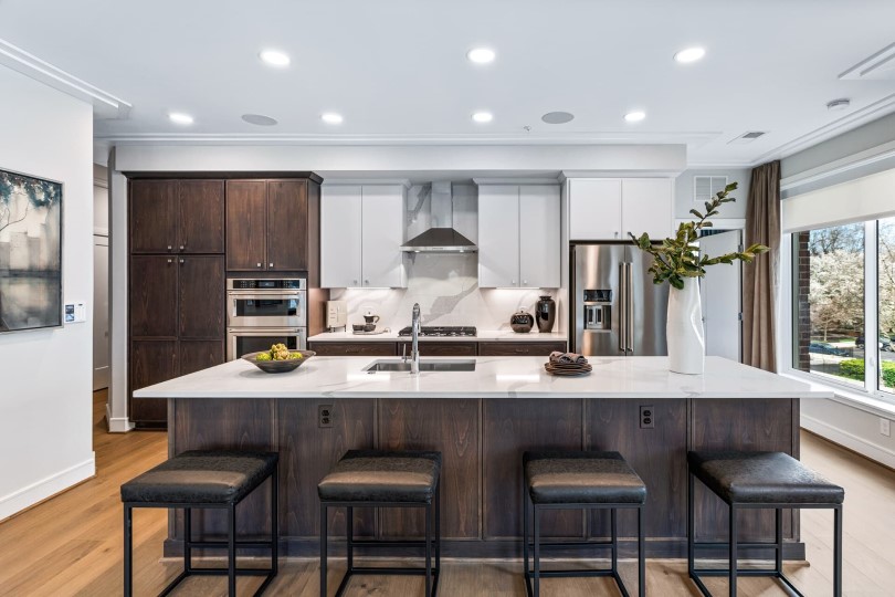 Kitchen in the Condo Collection at Towngate North by Brookfield Residential in Fairfax VA