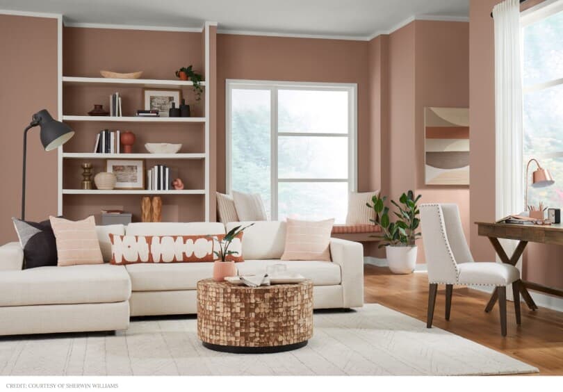 Redend Point by Sherwin Williams as used in a living area
