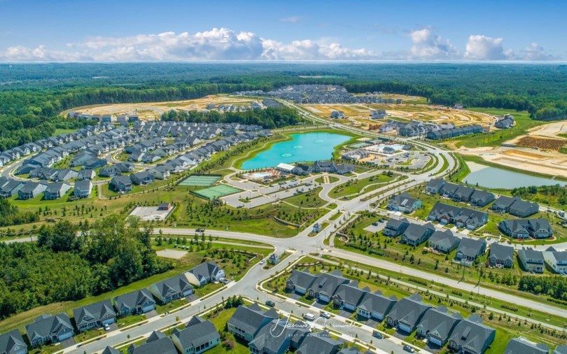 Aerial view of Two Rivers in Odenton MD by Brookfield Residential