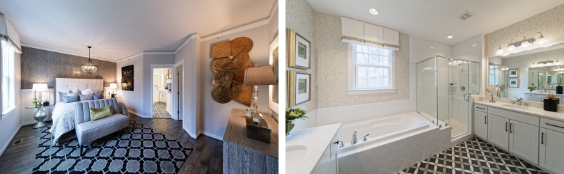 Torrington Owner's Bedroom and Bathroom | Potomac Shores in Potomac Shores, Virginia | Brookfield Residential 