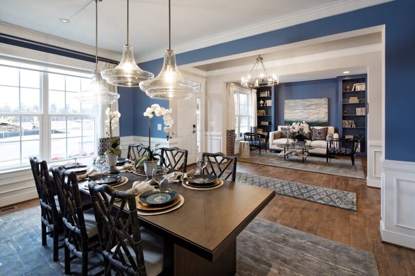 Interior view of the dining room in the Kensington plan in the Avendale community  in Bristow VA from Brookfield Residential