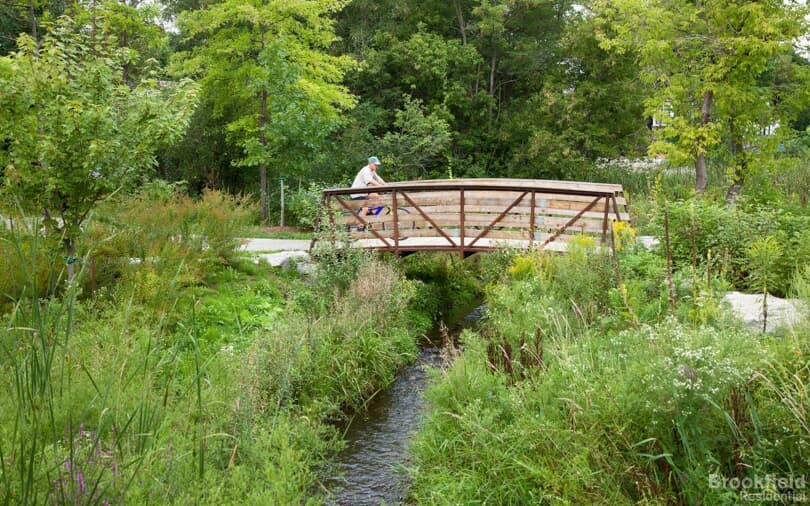 Small Bridge in the Park | Pathways in Caledon East, Ontario | Brookfield Residential