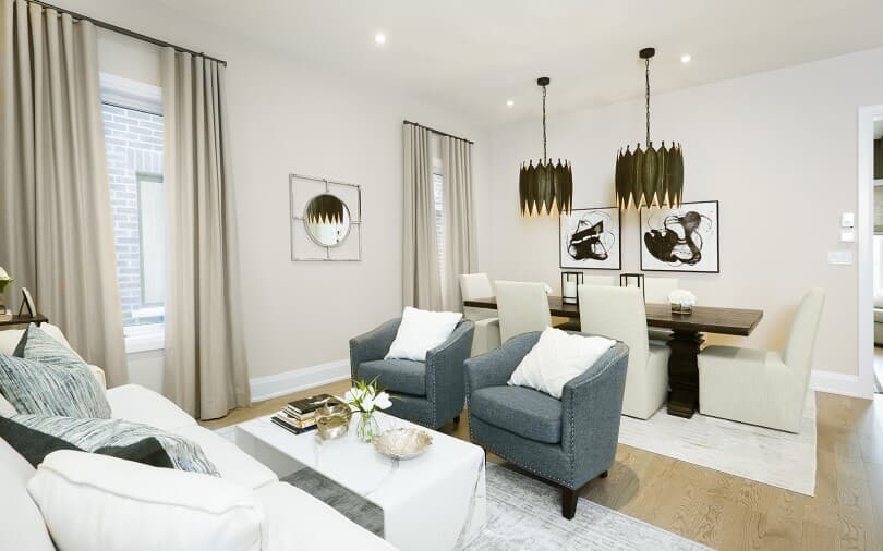 Dining area and living area at Midhurst Valley by Brookfield Residential