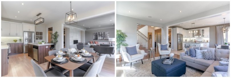 L;great-room R;dining- area-pinehurst-toronto-brookfield-residential-810x273