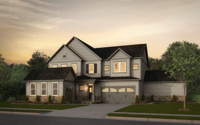 Exterior rendering of Somervile at Two Rivers in Odenton, MD by Brookfield Residential