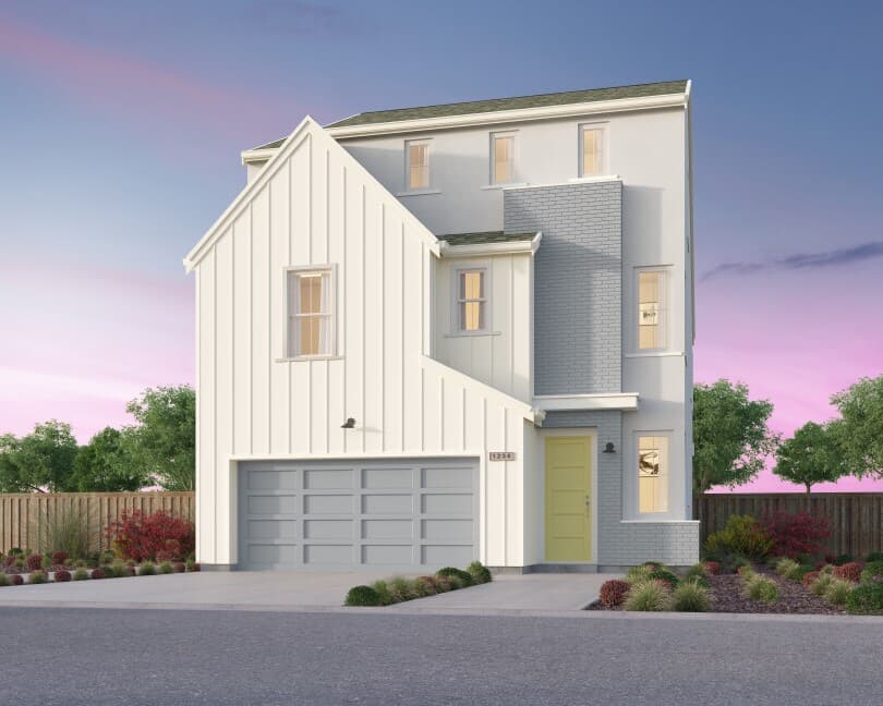 Exterior rendering of Residence 1X at Melrose at Boulevard by Brookfield Residential in Dublin, CA