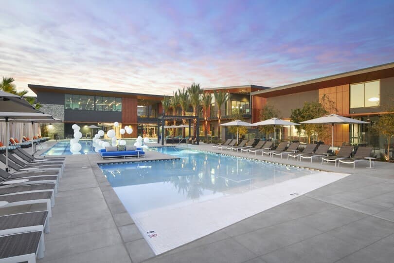 The pool at The Rec Center at Boulevard by Brookfield Residential in Dublin, CA