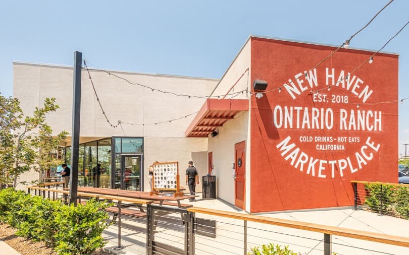 Exterior of New Haven Marketplace in Ontario Ranch, CA