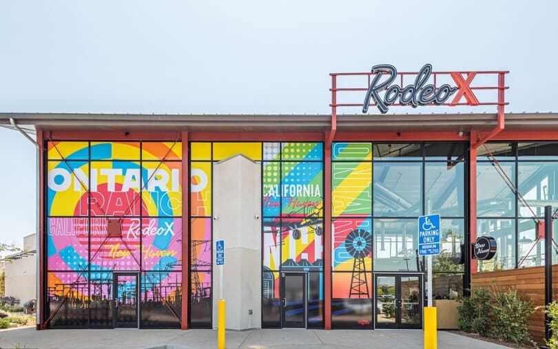 Exterior of Rodeo X at New Haven Marketplace in Ontario Ranch, CA