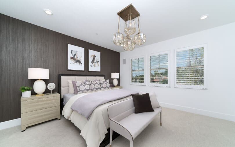 Primary bedroom in Plan 5 at Villas at Los Coyotes Country Club by Brookfield Residential in Buena Park CA