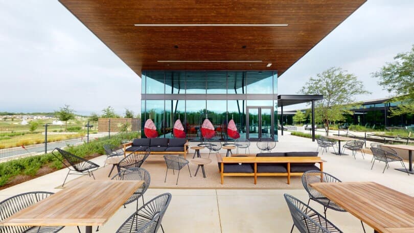 Outdoor lounge seating at Easton Park in Austin, TX by Brookfield Residential