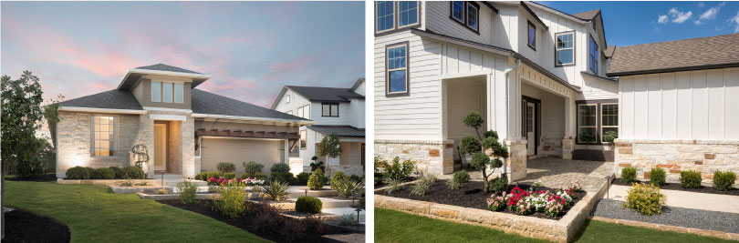 Left: Lawrence Exterior; Right: Williams Exterior | Provence | Austin, Texas