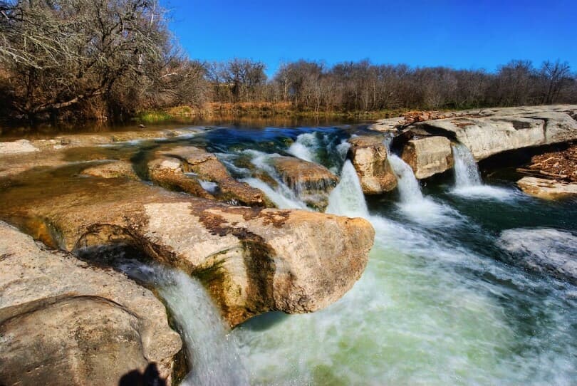 Waterfall at McKinney Falls State Park in Southeast Austin, TX