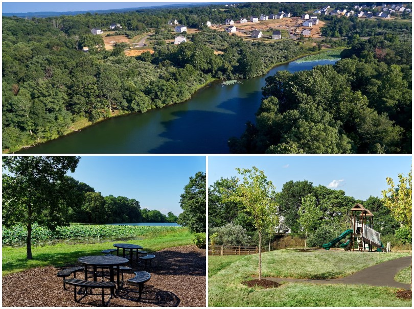 Community amenities at the Bluffs at Sleeter Lakes in Round Hill, VA